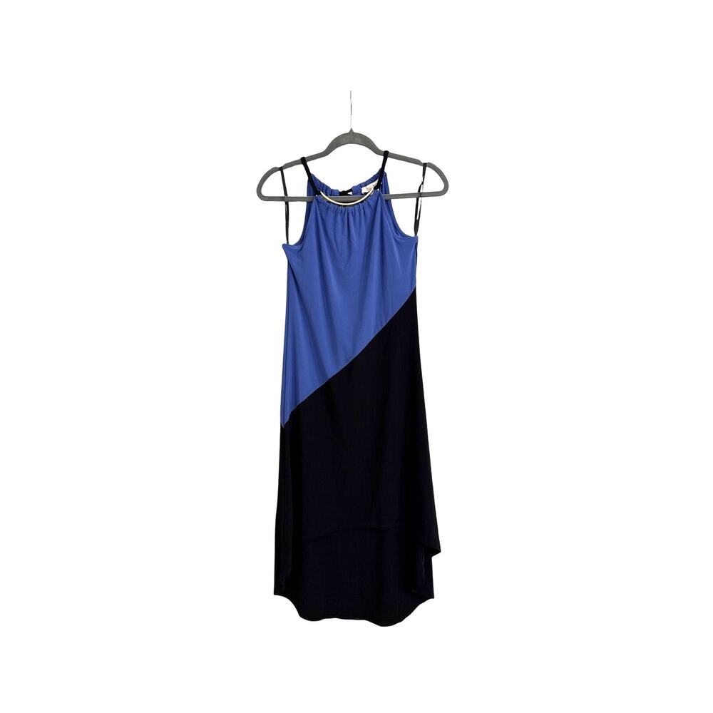 WHBM White House Black Market Purple Asymmetrical Halter Dress Size XXS 00